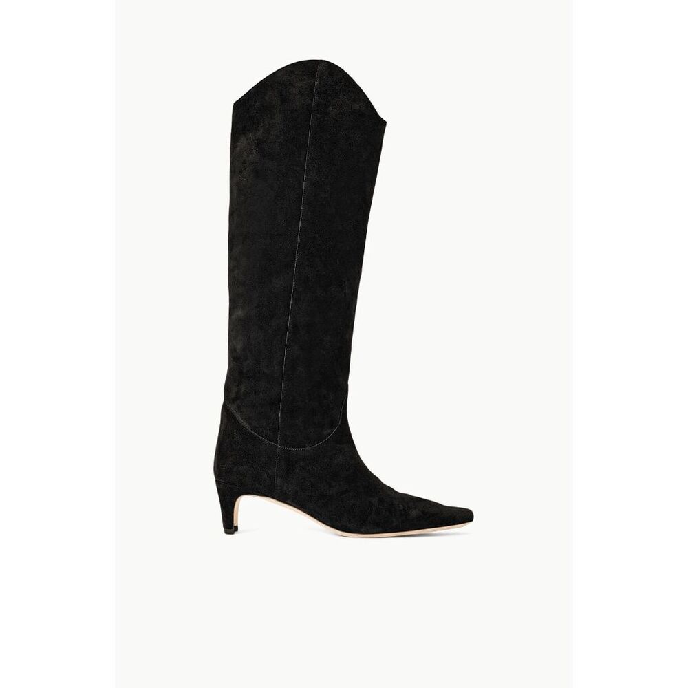 STAUD WESTERN WALLY BOOT BLACK SUEDE EU38/US8 $495 - Picture 1 of 12